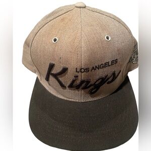 Gray Black White LA Kings NHL Snapback Hat